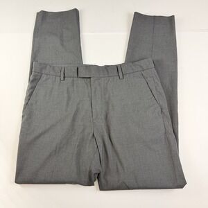 H&M Dress Pants Mens 34R Gray Slim Fit Flat Front Work Office Trousers